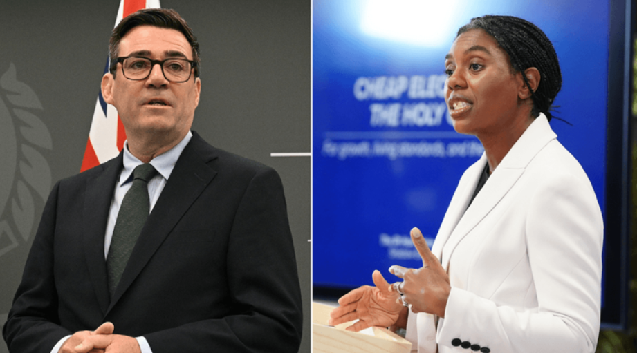 Andy Burnham; Kemi Badenoch | Source: PA