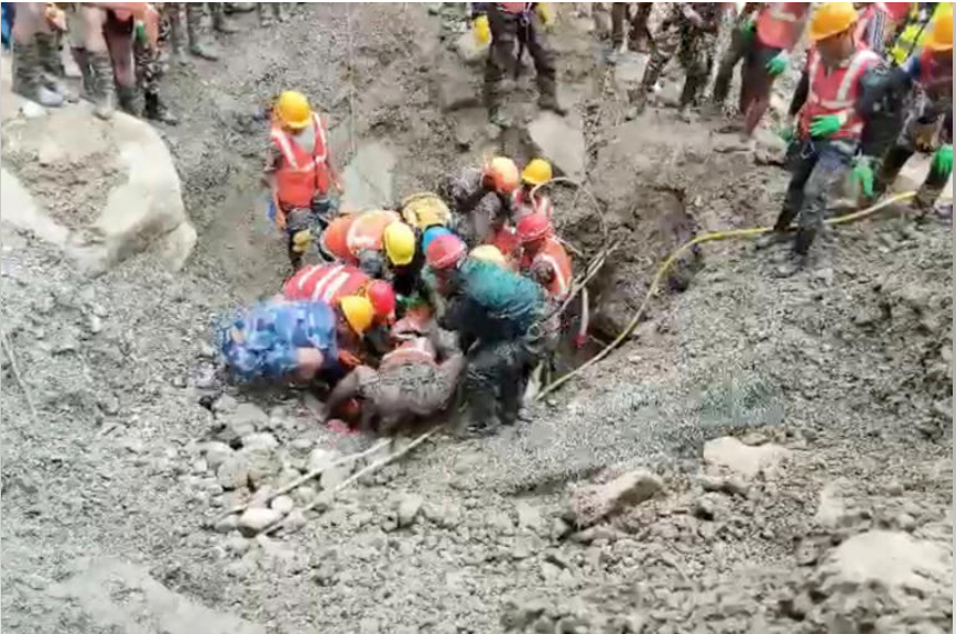 Miracle rescue as men pulled from Nepal tunnel after nine days