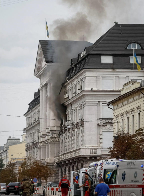Russian drone strikes Ukraine ‘MI5’ headquarters