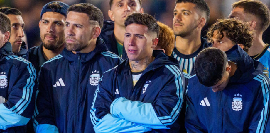 Enzo Fernández in tears after Messi goodbye